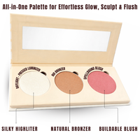 On The Go - Custom-Blended 3 Pan Shades - Touch Up For All Skin Tones