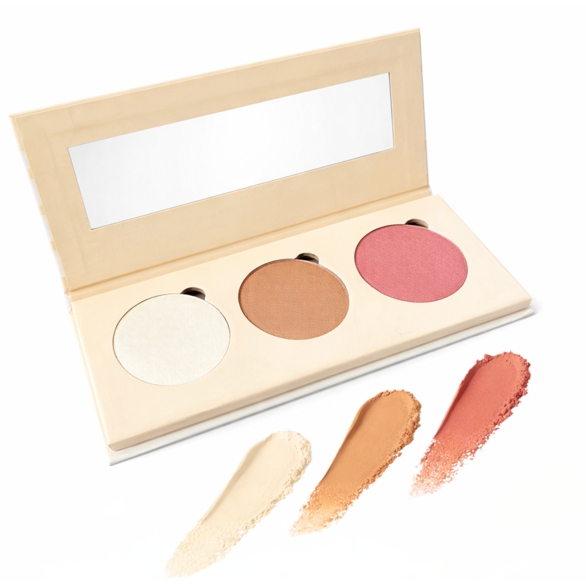 On The Go - Custom-Blended 3 Pan Shades - Touch Up For All Skin Tones