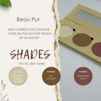 On The Go - Custom-Blended 3 Pan Shades - Touch Up For All Skin Tones